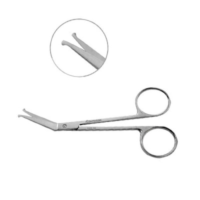 Iris Scissors 4 1/4 inch Angular with Two Probe Tips