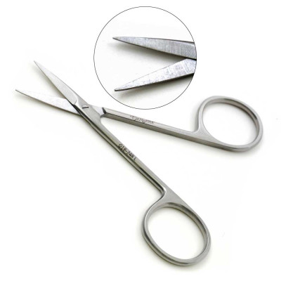 Iris Scissors 4 inch, Straight, Sharp, Left Hand