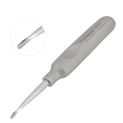 Winged Elevator Curved Tip 2mm 4 1/2`` Mini Handle