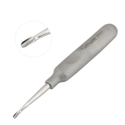 Winged Elevator Curved Tip 3mm 4 1/2`` Mini Handle